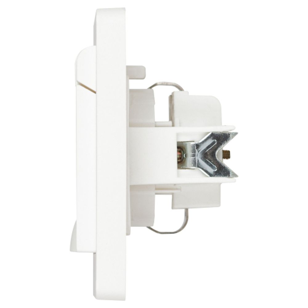 Розетка Intro Style 7-203-01 с заземлением 2P+E Schuko с крышкой, 16А-250В, IP20, СУ, белый | Intro