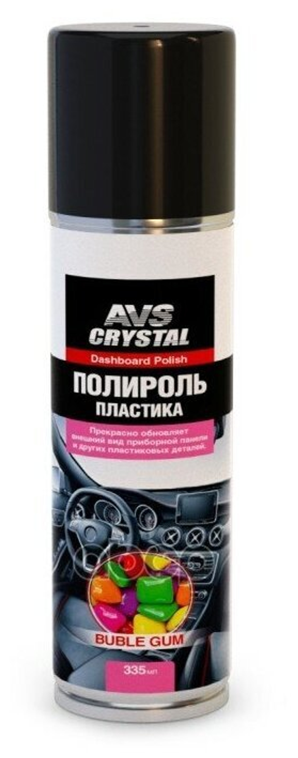 ПОЛИРОЛЬ AVS Д/ПЛАСТИКА BUBBLE GUM 335МЛ AVK-089 A78861S