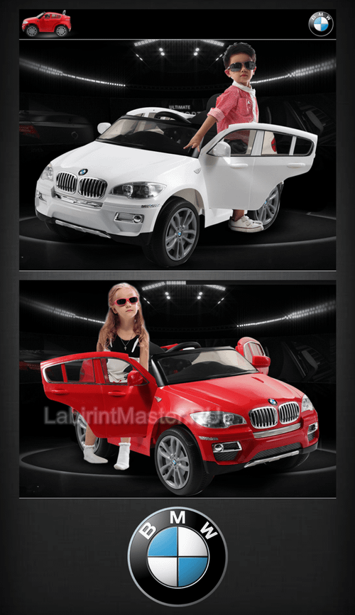 Детский электромобиль "BMW X6" 12V, черный