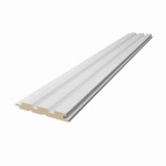 Стеновая реечная панель Альберо, Эко-шпон Кедр снежный, 120*16*2750 мм