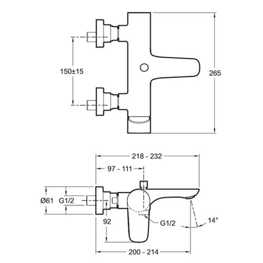 Смеситель для ванны Jacob Delafon Aleo E72282-CP схема