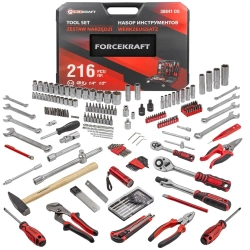 Набор инструментов 216пр. 1/4''1/2''(6гр.)(4-27мм) FORCEKRAFT FK-38841DS