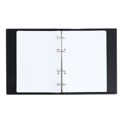 Тетрадь на кольцах A5 80 листов в клетку Calligrata Чёрная, обложка ПВХ