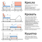 Кресло-кровать "Миник" 70 см, велюр Candy Grey, купон "Тигр"