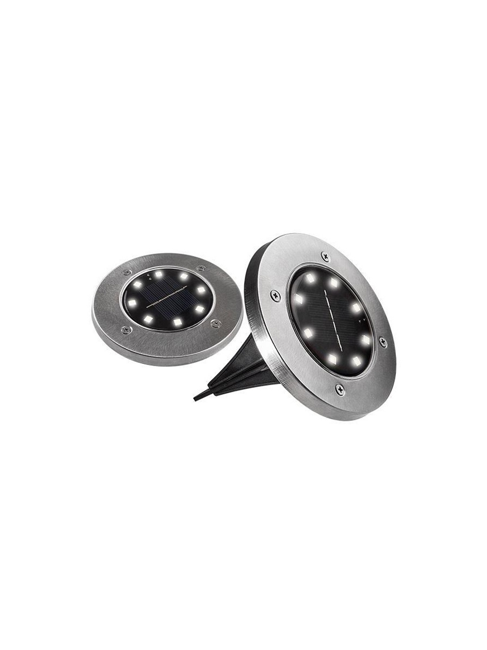 Светильник светодиодный SLR-S12 8SMD грунтовый IP44 корпус нерж. сталь солнечная батарея (уп.2шт) ФАZА 5040984