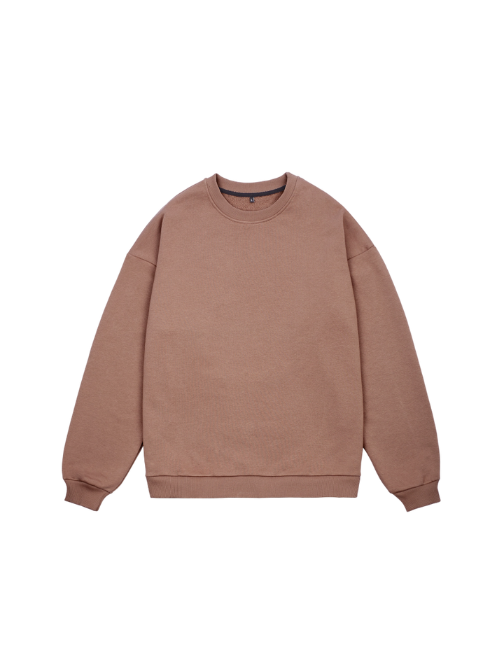 Свитшот оверсайз, без начеса (темно-бежевый)