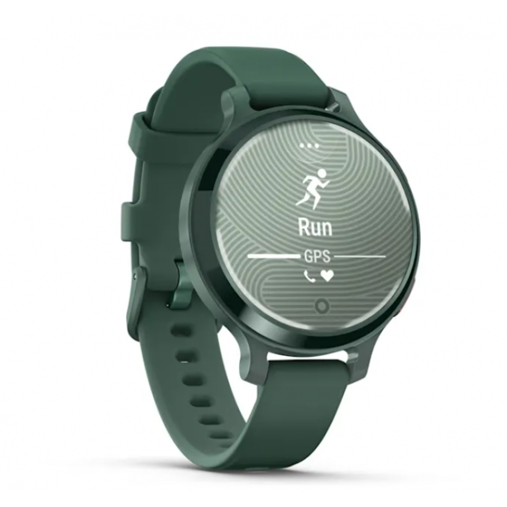 Умные часы Garmin Lily 2 Active цвета Jasper с зеленым силиконовым ремешком