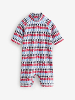 Костюм плавательный слитный для мальчика Next AG2-975, Голубой, Красный