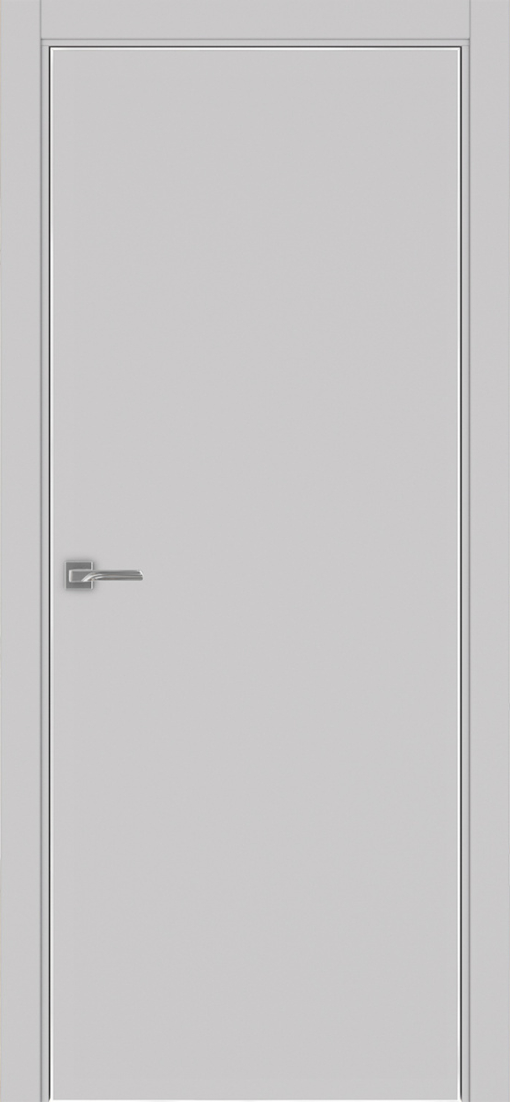 Межкомнатная дверь Optima Porte НЕАПОЛЬ 201 Алюминиевая кромка SC (матовое серебро) с 4-х сторон