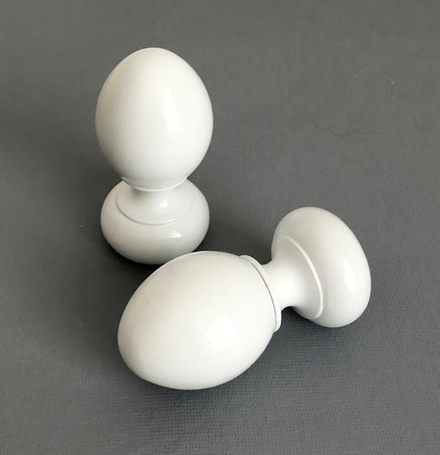 Наконечники "Адель" для кованых карнизов d25 мм, цвет белый глянец