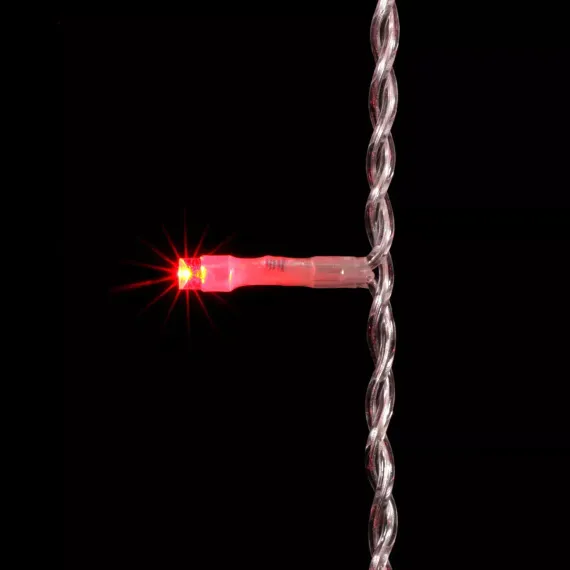 Светодиодный мерцающий занавес 2*2 м, 220V., 400 красных LED ламп, прозрачный ПВХ, Beauty Led (PCL402BL-10-2R)