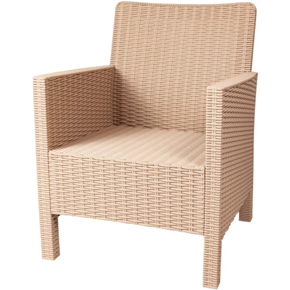 Кресло TDT_садовое капучино под ротанг