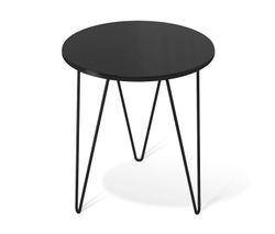 Столик журнальный SHT-CT27 (Черный муар/Черный глянец)