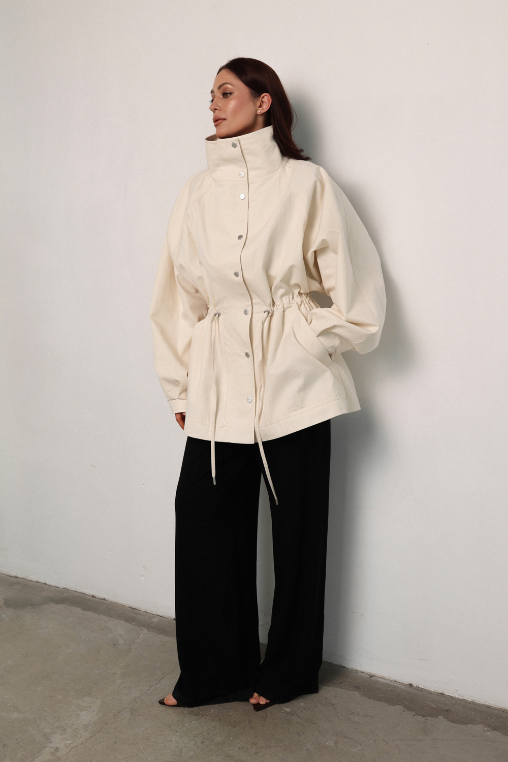 Тренч - парка молочная