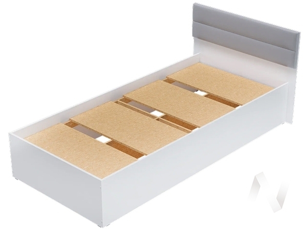 Кровать 0;9 Спальня Фьюжн (белый/белый)