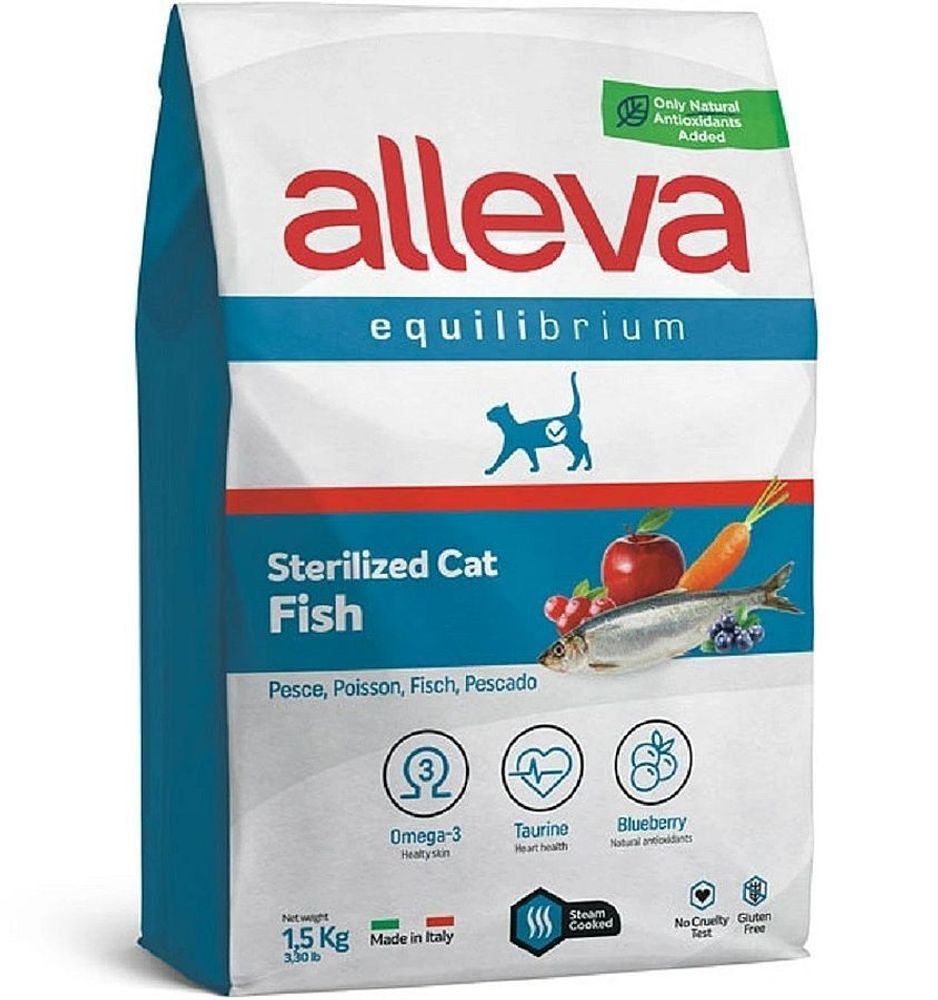 Корм для кастрированных котов и стерилизованных кошек Аллева Эквилибриум с рыбой 1,5 кг