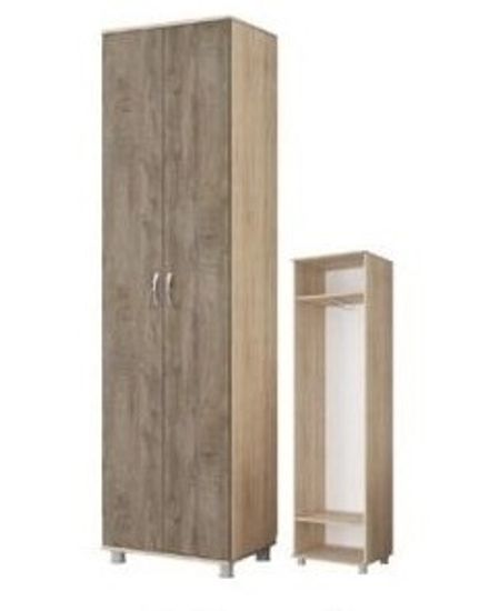 Шкаф МИКС-АРТ дуб сонома / дуб эндрейн необработанный