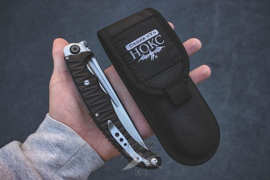 Складной нож НОКС АВАТАР (подшипники) 334-100404 c клинком из стали D2, рукоять G10