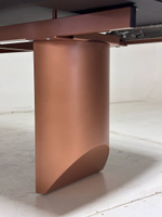 Стол М-City DISAUR Пуанто 200 Черная Лава (Titanium Lawa Nero), керамика, Медь каркас