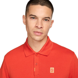 Мужское теннисное поло Nike Polo Dri-Fit Heritage Slim2 - Оранжевый
