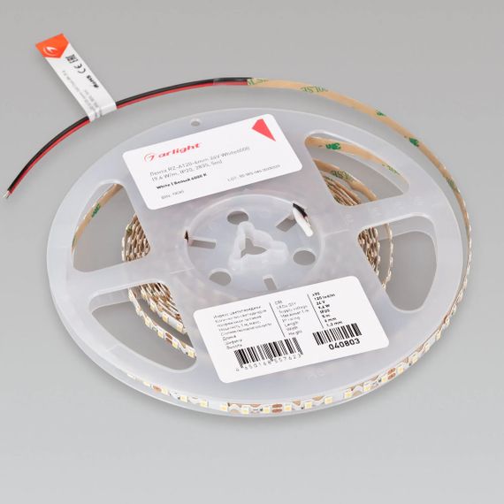 Светодиодная лента Arlight 9,6W/m 120LED/m 2835SMD холодный белый RZ-A120-6mm 24V 040803