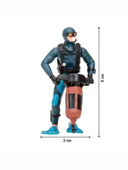 Игрушки фигурки в наборе морские животные (акула, тюлень, дайвер и др)