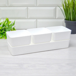 Кашпо Фиори Трио, белый