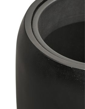 Кашпо TREEZ Effectory - серия Black Stone - Высокий округлый конус - Антрацит