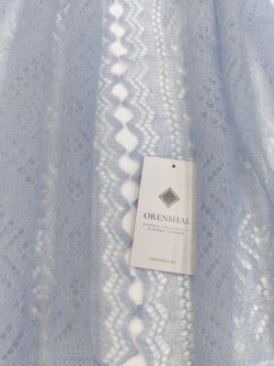 Оренбургский пуховый палантин А12040-04 голубой