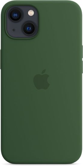 Чехол Apple MagSafe для iPhone 13, силикон, «зелёный клевер»