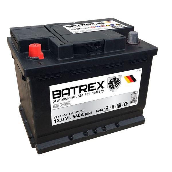 Аккумулятор автомобильный BATREX 60L  580 А прям. пол. 60 Ач (6СТ-60)