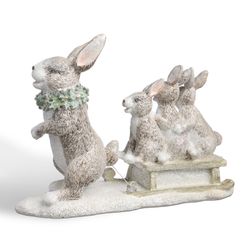 СТАТУЭТКА "КРОЛЬЧИХА С КРОЛЬЧАТАМИ" 24Х8Х16,5 СМ