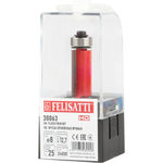 Фреза кромочная прямая FELISATTI 12.7х25мм хвостовик 8мм   30063