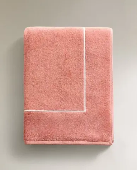 ZARA HOME ХЛОПКОВОЕ ПЛЯЖНОЕ ПОЛОТЕНЦЕ, КОРАЛЛОВЫЙ