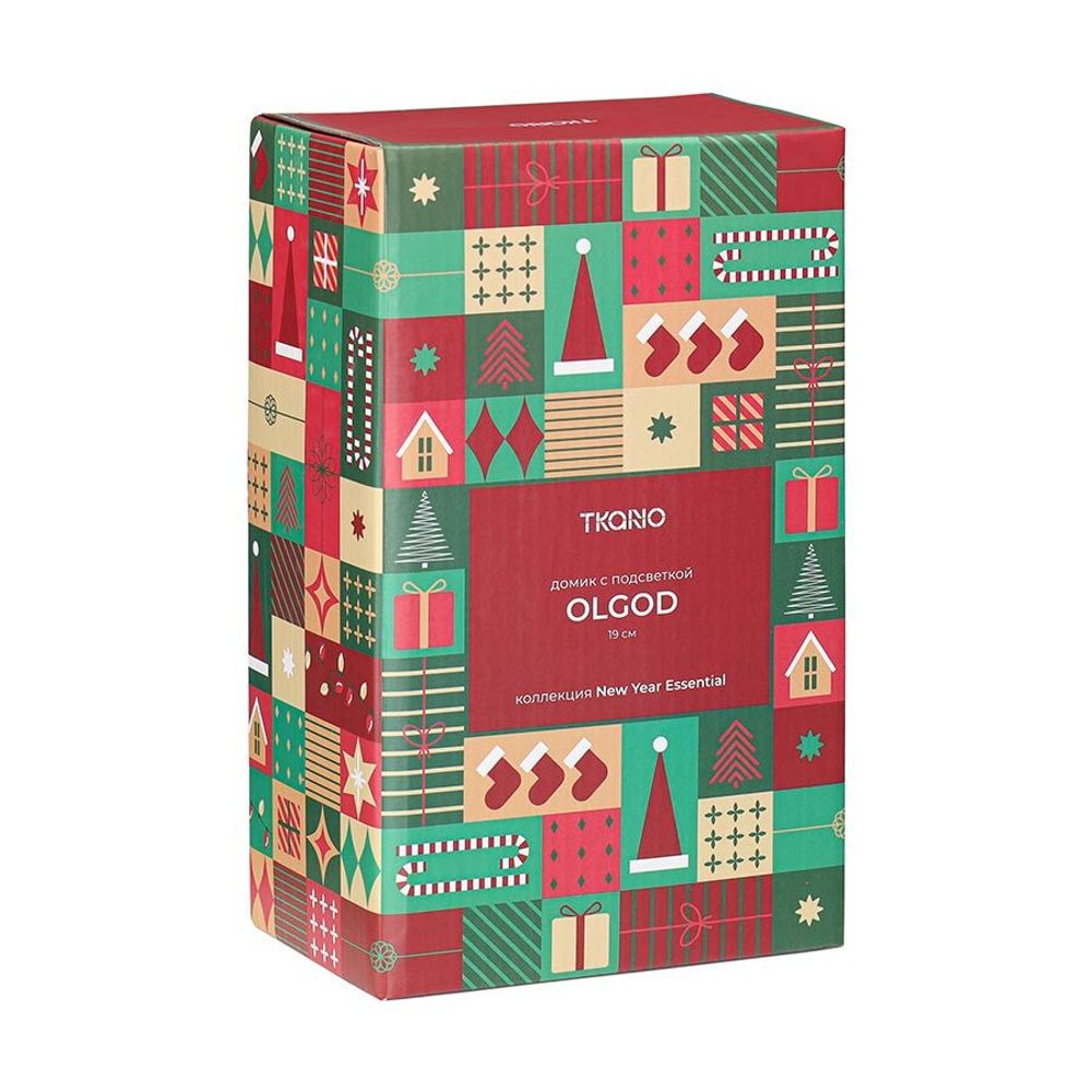 Домик с подсветкой Olgod из коллекции New Year Essential, 19см