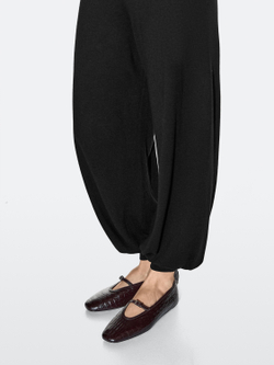 Massimo Dutti Мягкие балетки с имитация крокодиловой кожи, коричневый