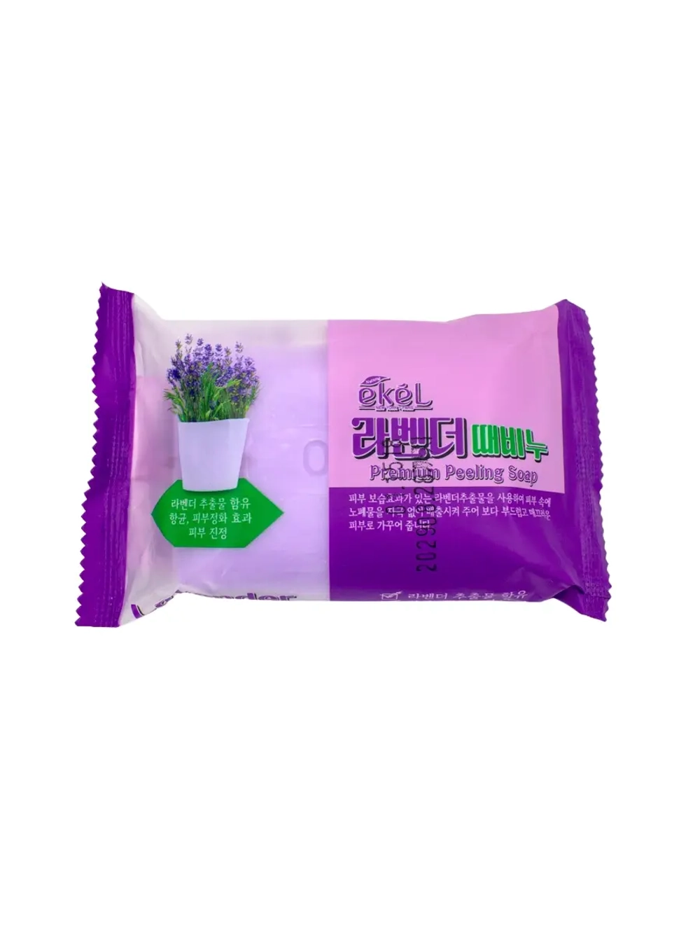 EKEL - МЫЛО ОТШЕЛУШИВАЮЩЕЕ С ЭКСТРАКТОМ ЛАВАНДЫ PREMIUM PEELING SOAP LAVENDER, 150 ГР