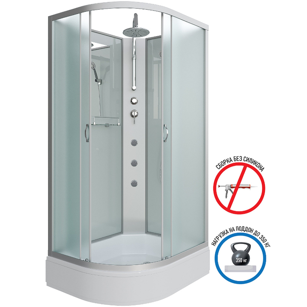Душевая кабина Niagara Classic 130х90 R NG-33394-14RBKTG с гидромассажем