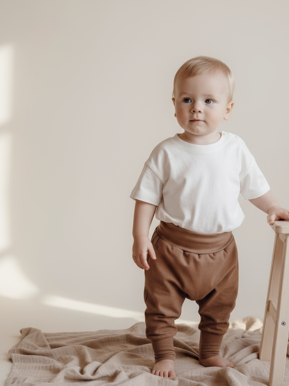 Ползунки для новорожденного кофейный