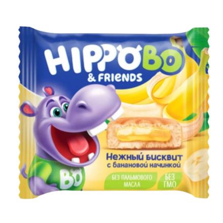 Пирожное HippoBo с банановой начинкой 32 гр