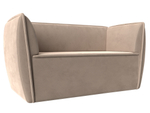 Диван кухонный прямой Бергамо 2-х местный, Бежевый, Велюр, 112029