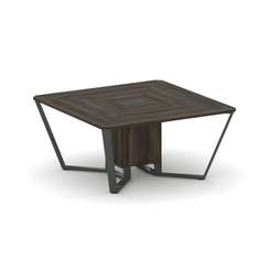 Steel Meet Стол переговорный квадратный KDK-PR.B.SP-08 Дуб Мали/Металл Антрацит 1600*1600*750