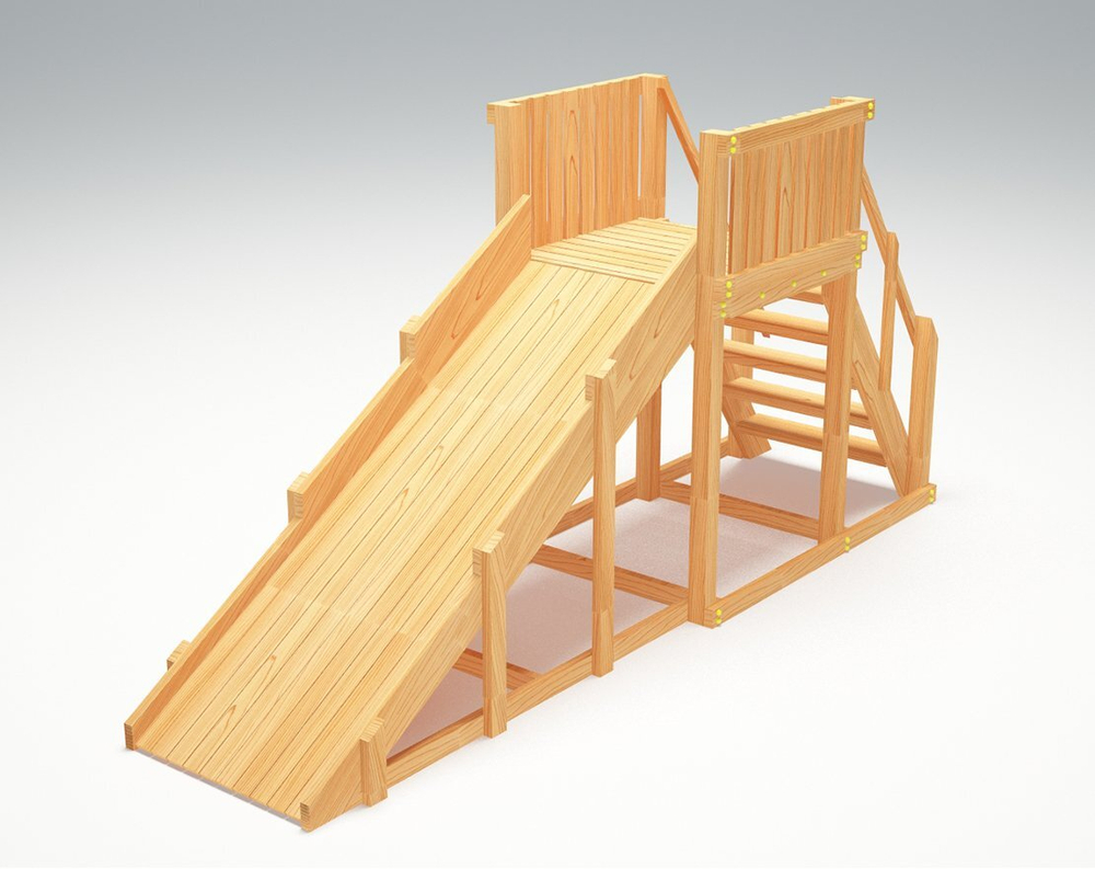 Зимняя горка TORUDA Север wood-2 (скат 3 м)