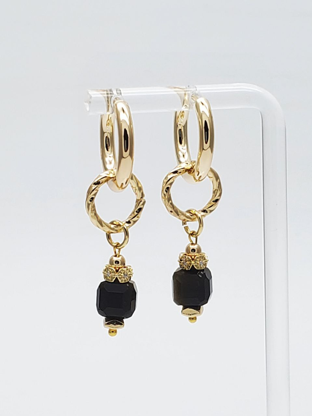 91001501 Серьги Роман с камнем - Тайна Тикаль