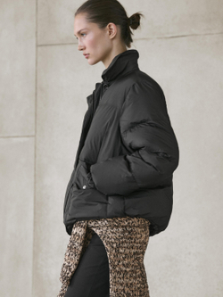 Massimo Dutti Пуховик-бомбер, черный