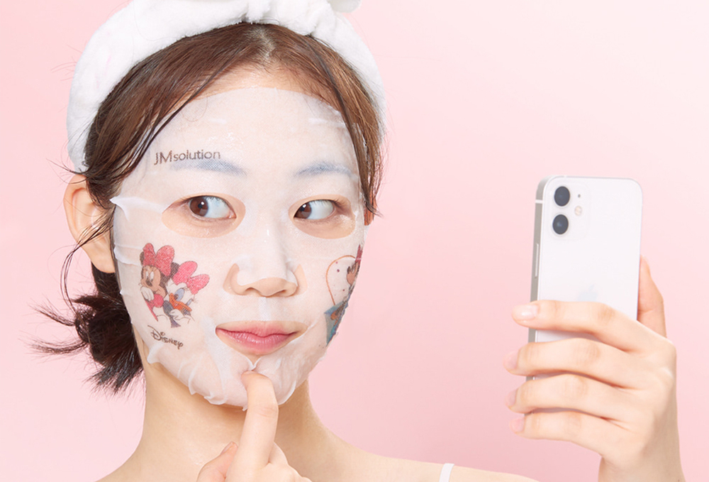 JMSOLUTION Питательная тканевая маска в новом дизайне С ГРАНАТОМ Selfie Nourishing Collagen Mask (30 мл)