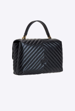 LADY LOVE BAG PUFF CHEVRON - black-old gold