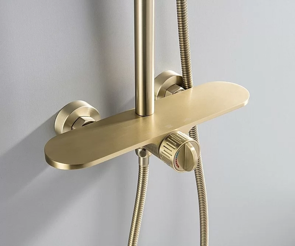 Душевая система Bronze de Luxe Icon 80112CG золото матовое