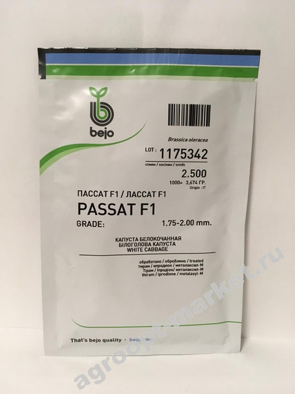 Пассат F1 семена капусты белокочанной (Bejo / Бейо) упаковка 2 500 штук – фото 3