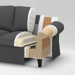 Кресло - IKEA EKTORP/ЭКТОРП ИКЕА, черный/антрацит